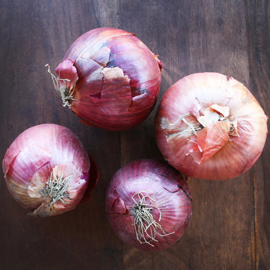Red onions mature